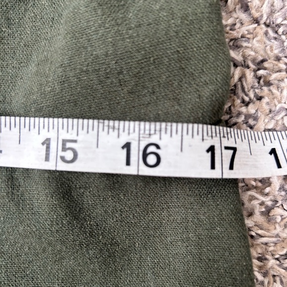 Audrey Parks Velma Army Green Wide Leg Ruffled Sleeve Jumpsuit XL - Picture 13 of 13